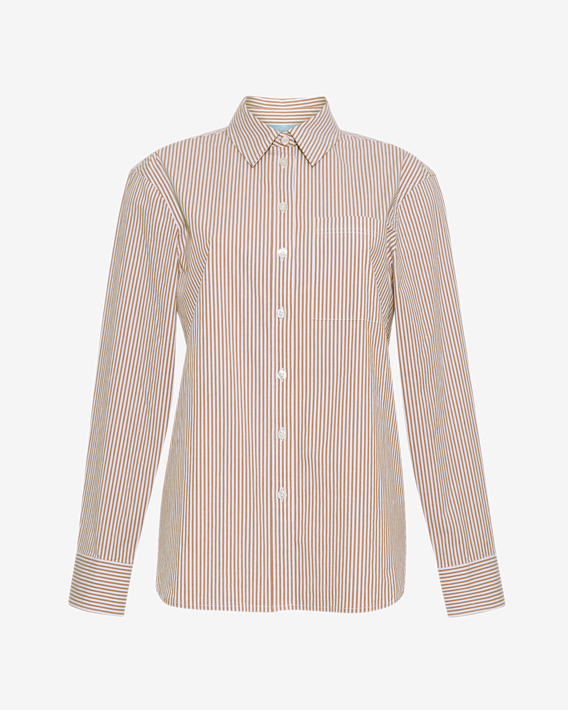 Long-Sleeve Button Down in Rust Stripe