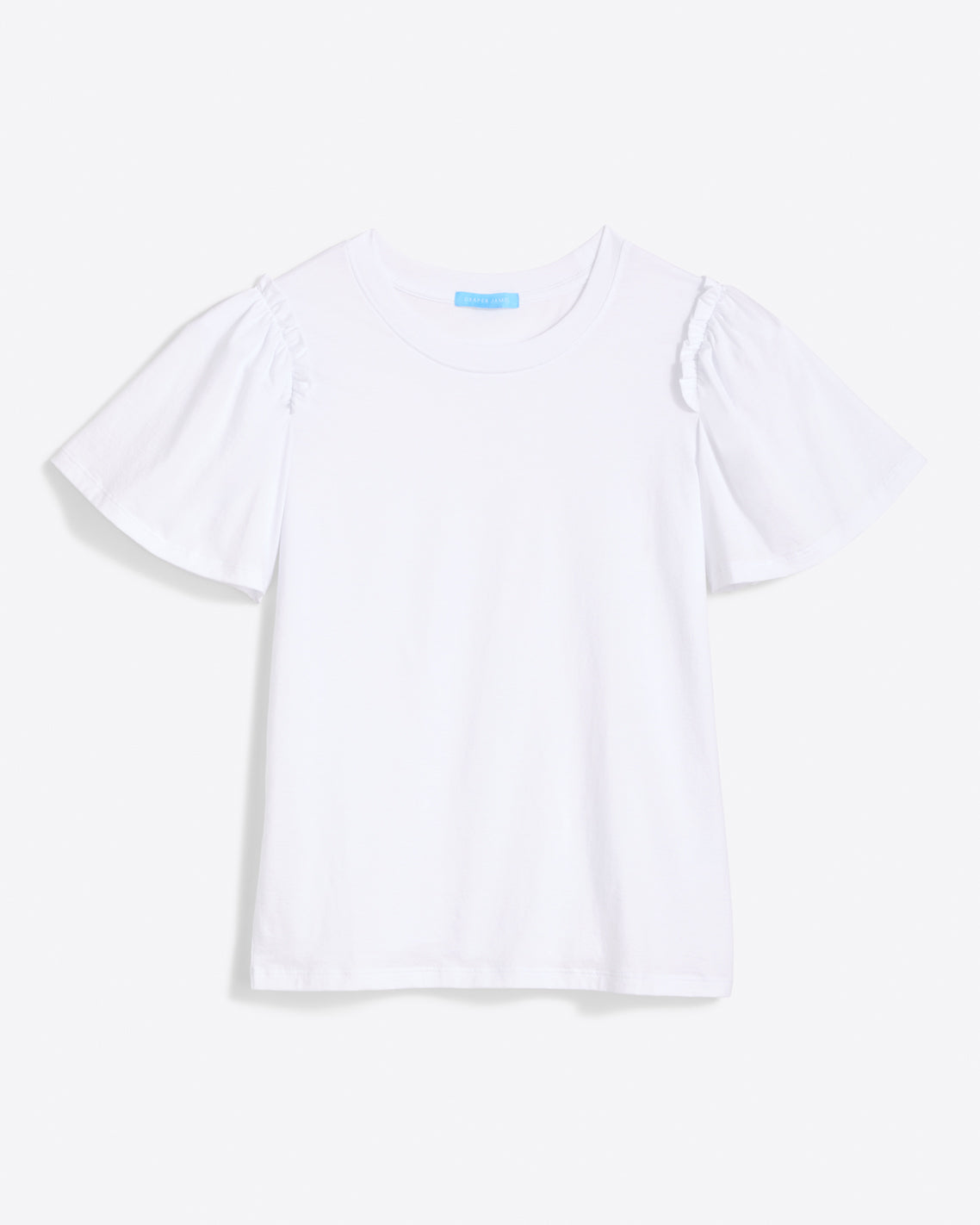 Short Sleeve Easy Knit Top in White