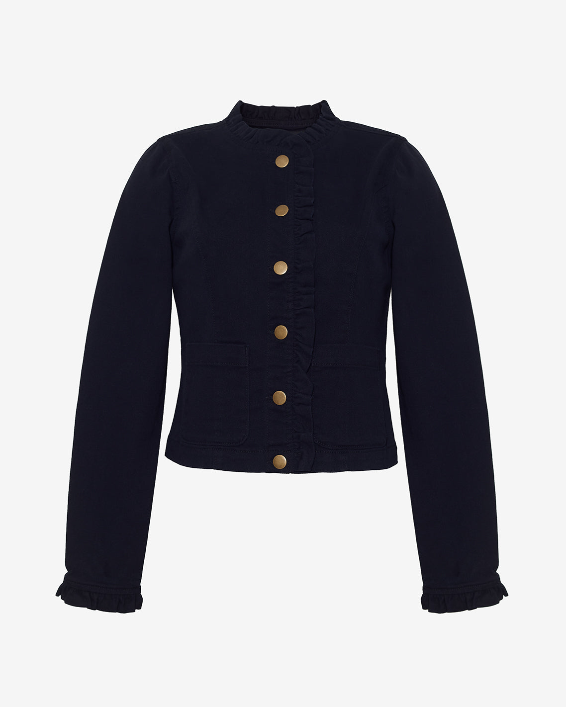 Ruffle Denim Jacket