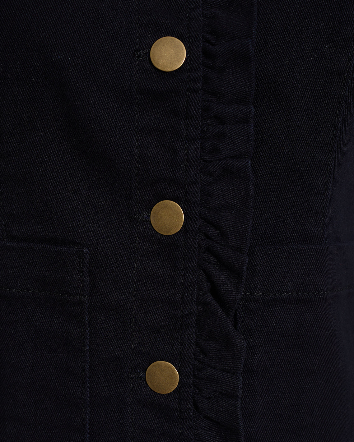 Ruffle Denim Jacket