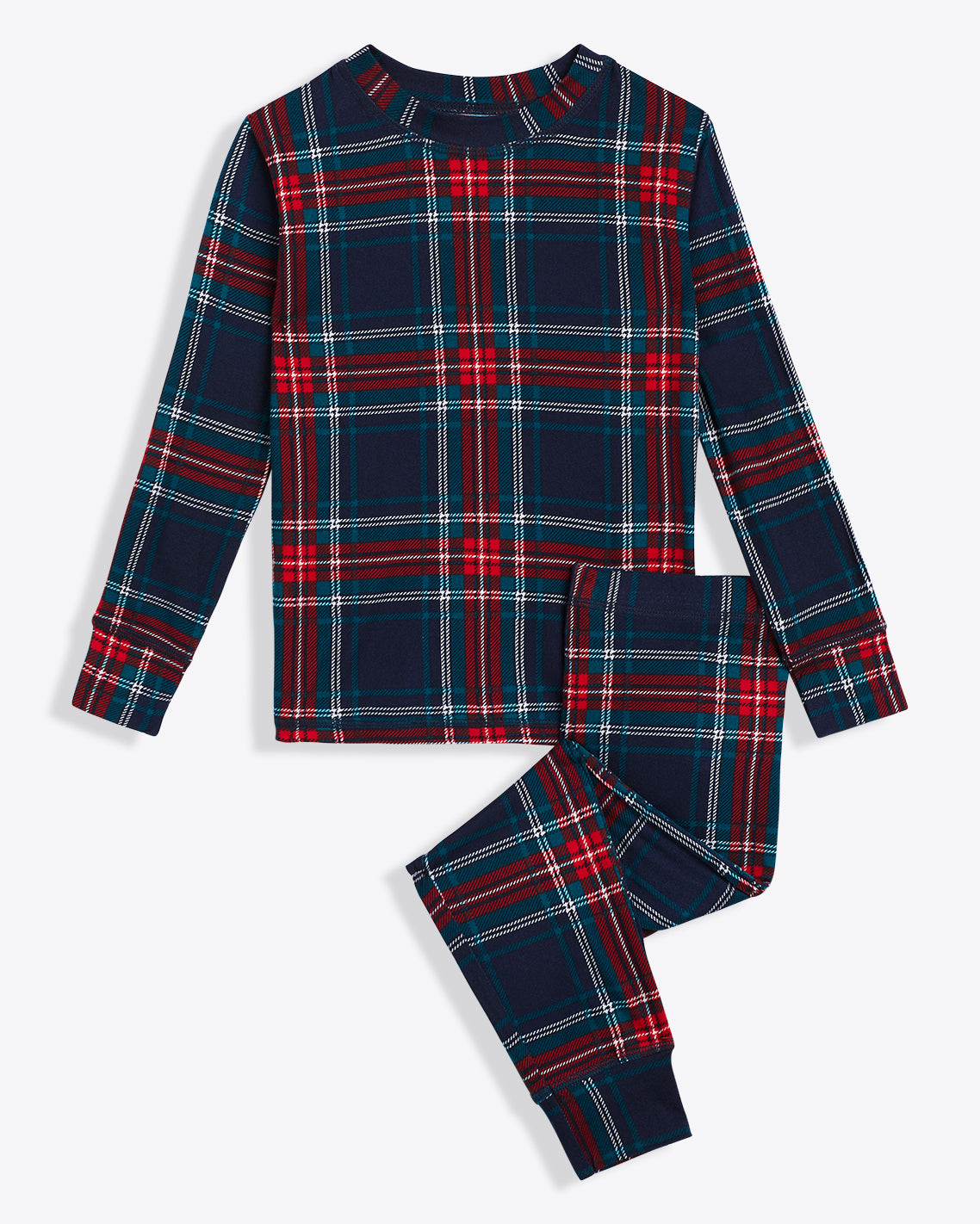 Kids Crewneck Pajama Set in Georgia Plaid