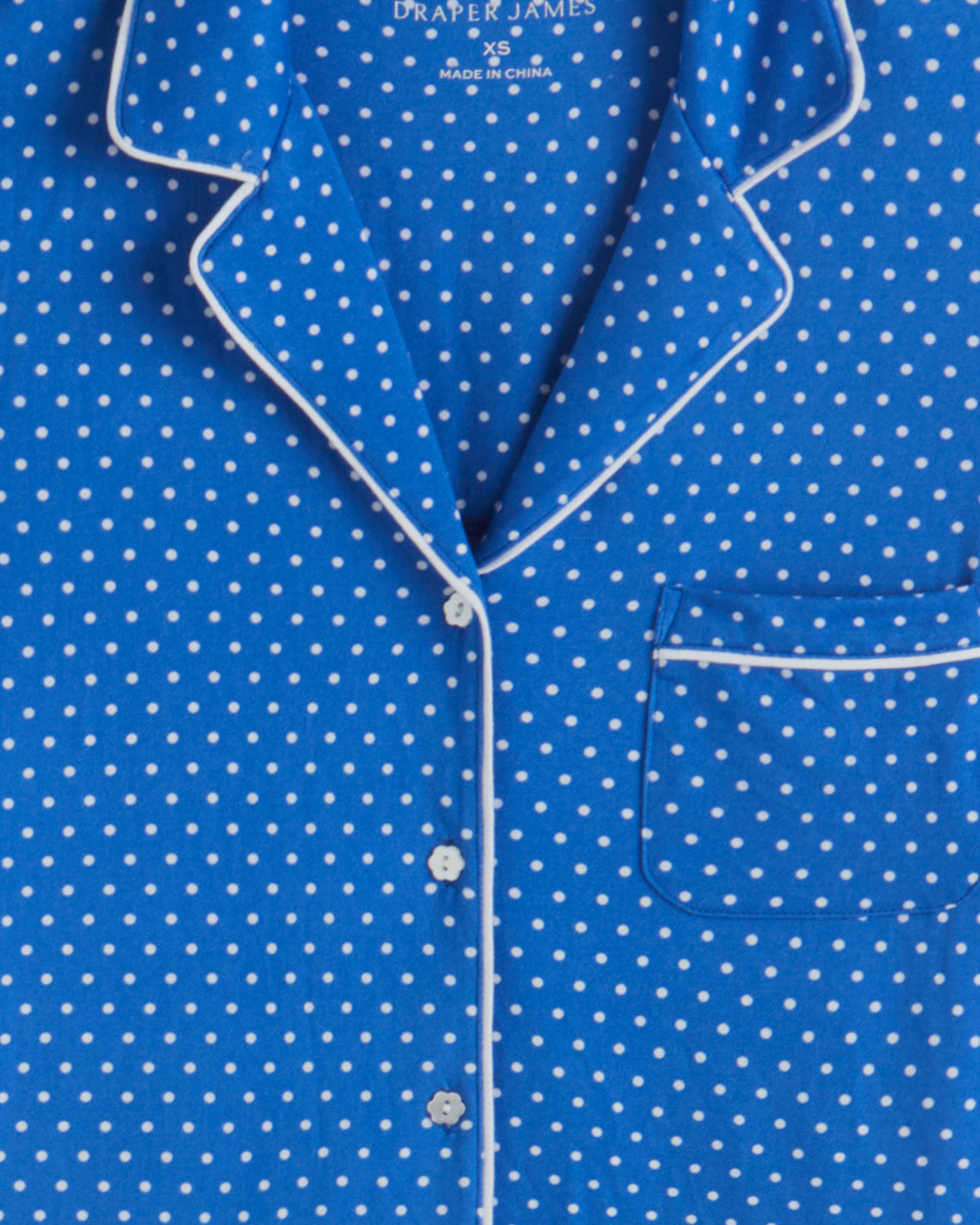 Linda Pajama Set in Blue Polka Dot