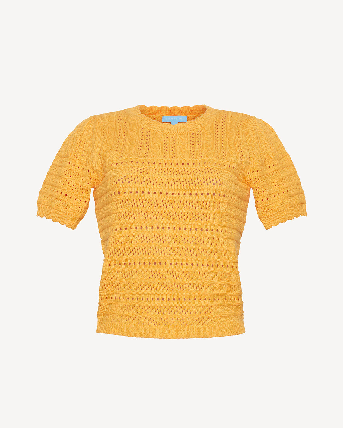 Short Sleeve Pointelle Sweater