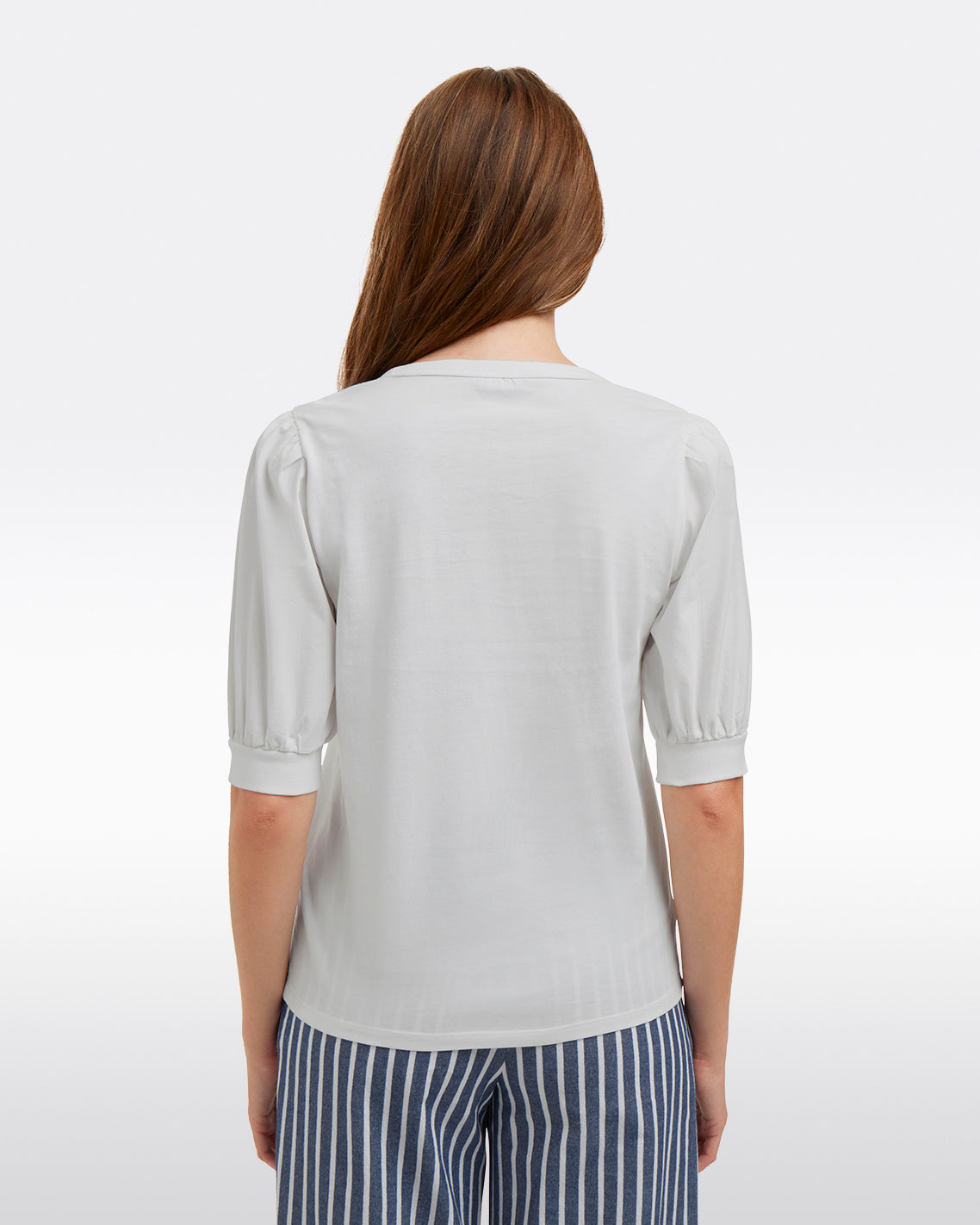 Short Sleeve Mixed Media Top