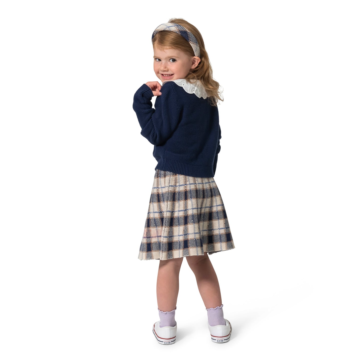 Girls' Sweater, Skirt And Headband Set