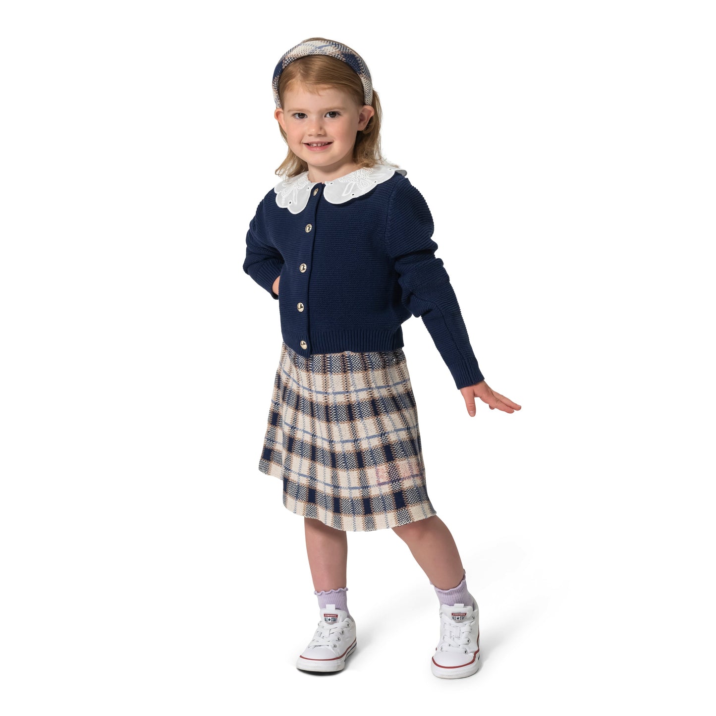 Girls' Sweater, Skirt And Headband Set