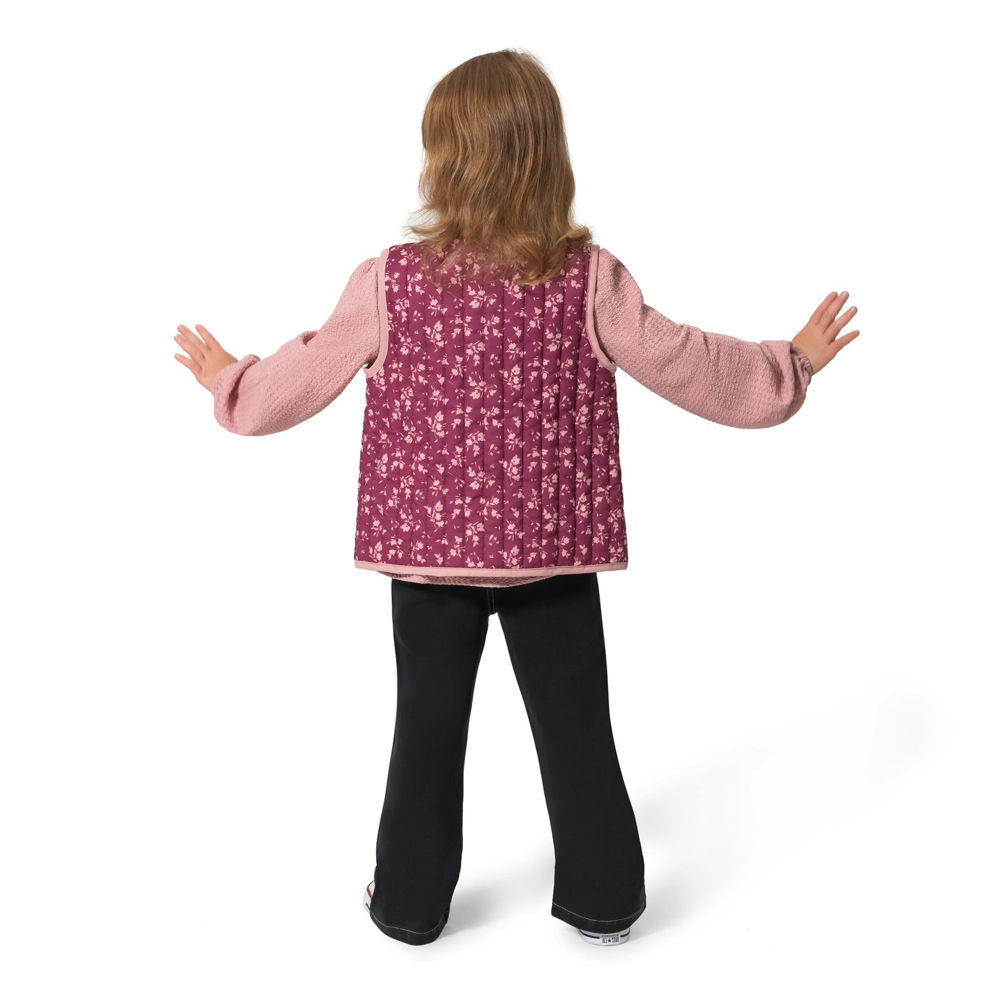 Girls' Top, Pant And Vest Set