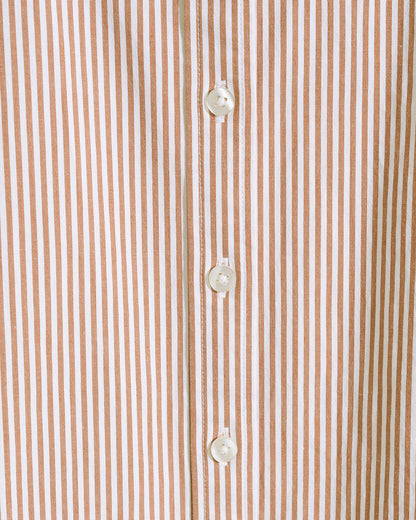 Long-Sleeve Button Down in Rust Stripe