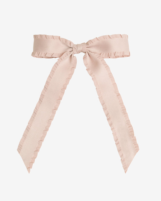 Ruffle Edge Ribbon Bow Clip