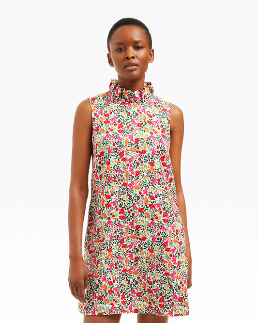 Sleeveless Lindsay Mini Dress in Coneflowers