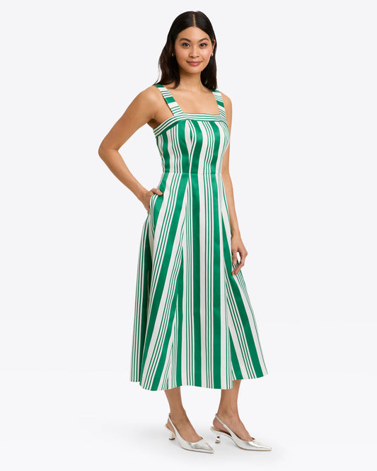 Rosalind Love Circle Dress in Ottoman Stripe