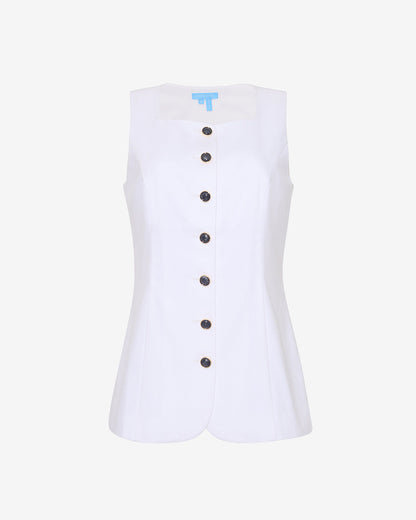 Tailored Top in Pique